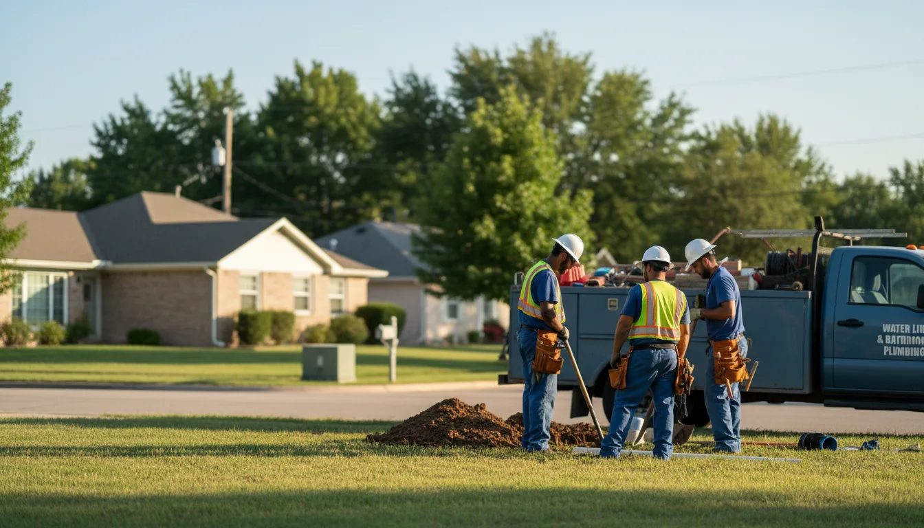 Residential water line and bathroom plumbing service in Kirklin, IN